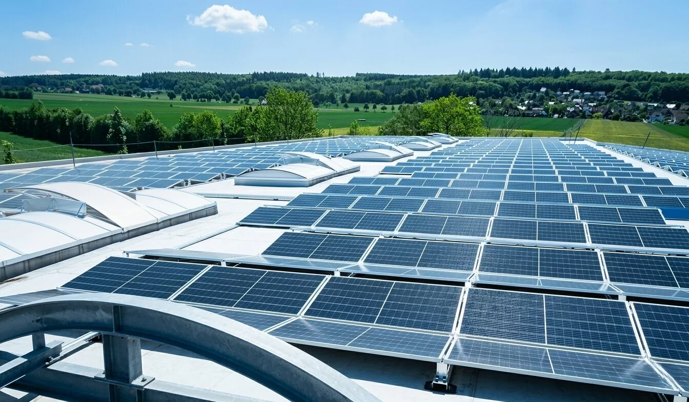 Photovoltaic module array, mounting detail